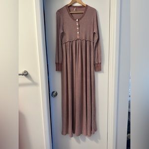 Free People long sleeve maxi dress